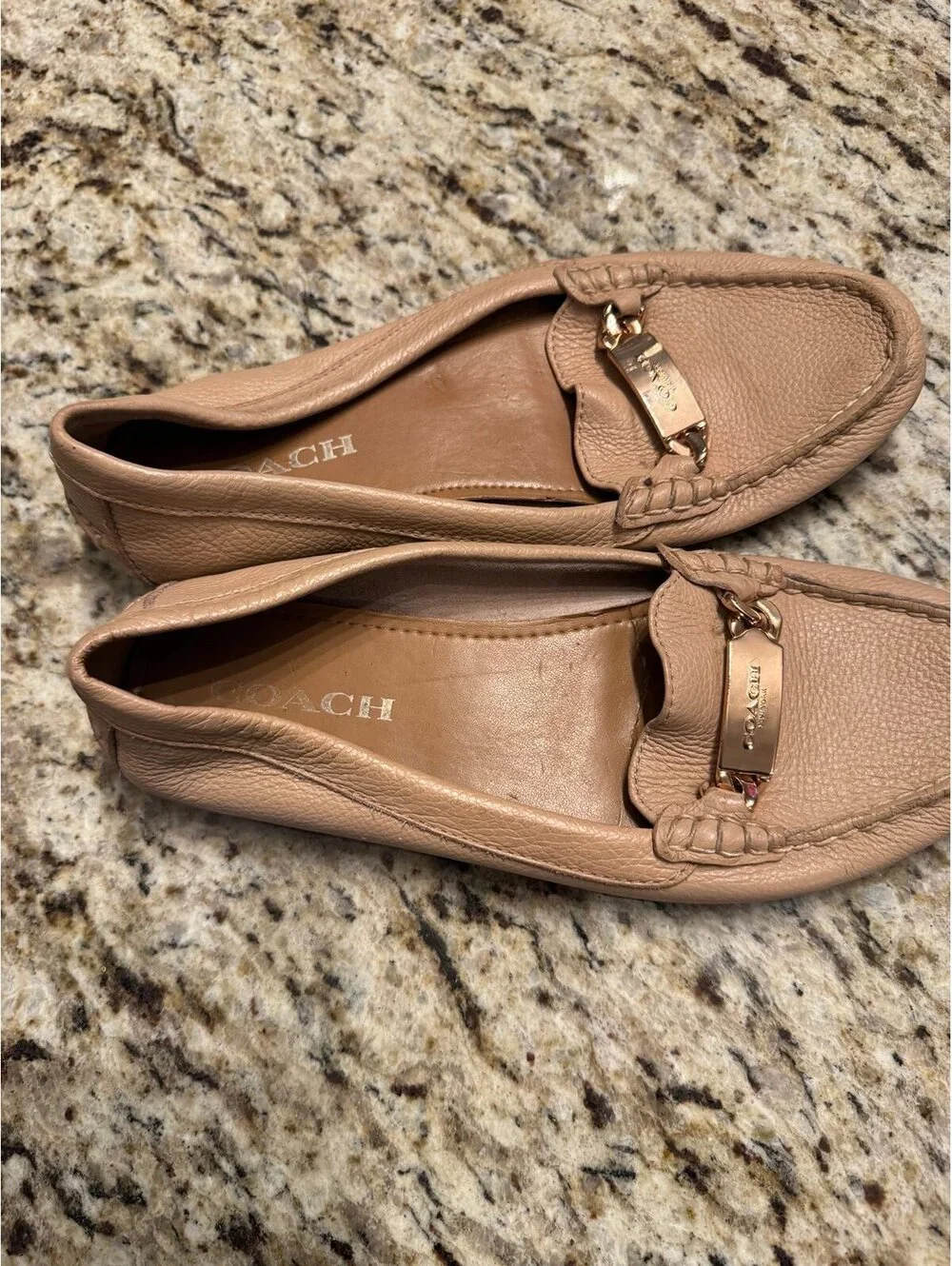 Coach tan loafers